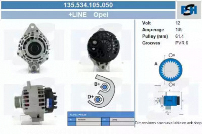 CV PSH 135534105050 -  Генератор